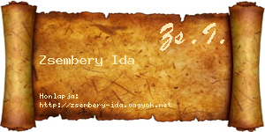 Zsembery Ida névjegykártya