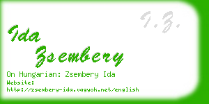 ida zsembery business card